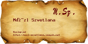 Mözl Szvetlana névjegykártya